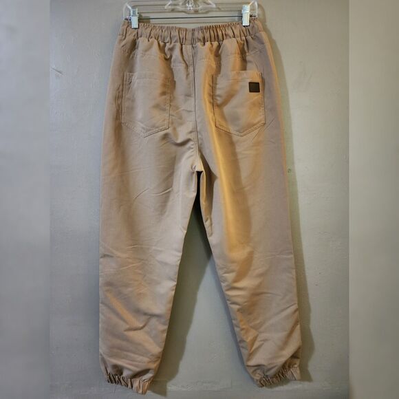 NEW Mens Manfinity Homme 2Pc Jogger Pants Size L Khaki Black Drawstring Pockets - Picture 10 of 13